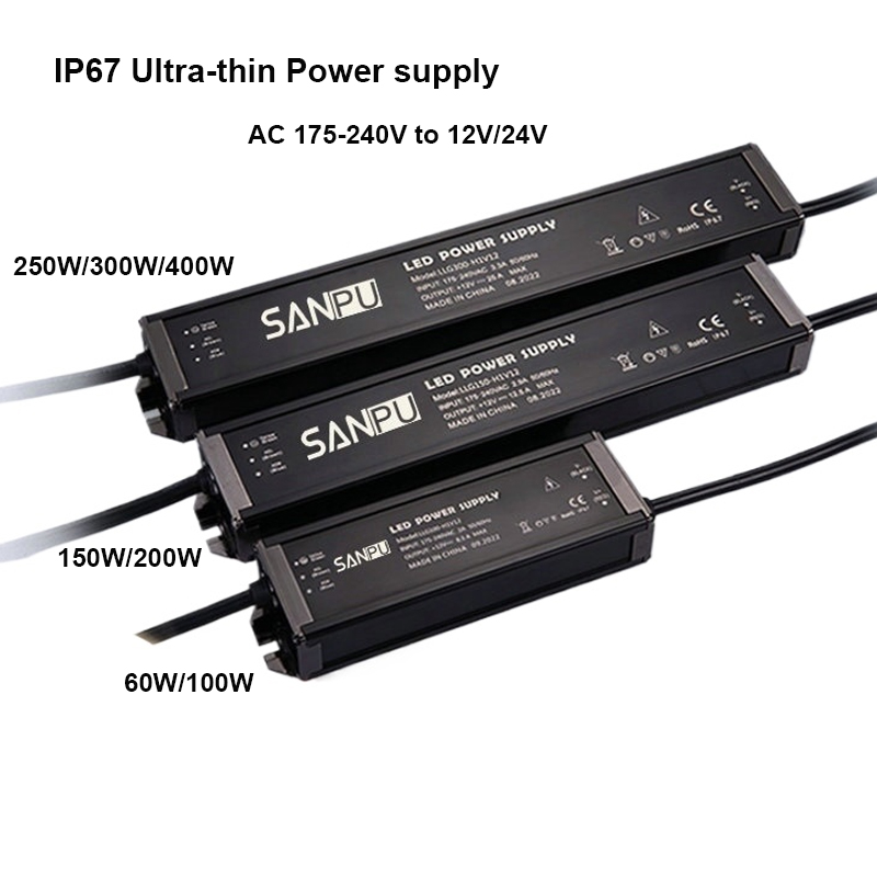 Outdoor Power Supply 12V - Ultra-cienki, wodoodporny zasilacz IP67 do oświetlenia