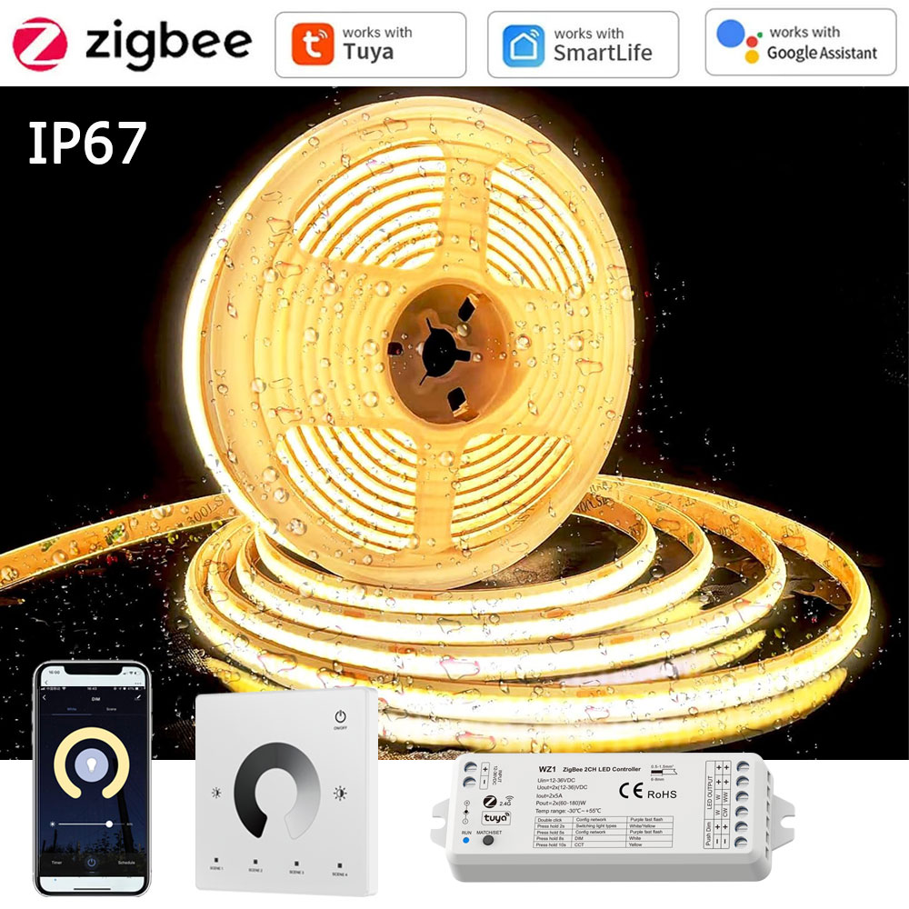 Outdoor Power Point Zigbee - Wodoodporna taśma LED COB Tuya Zigbee