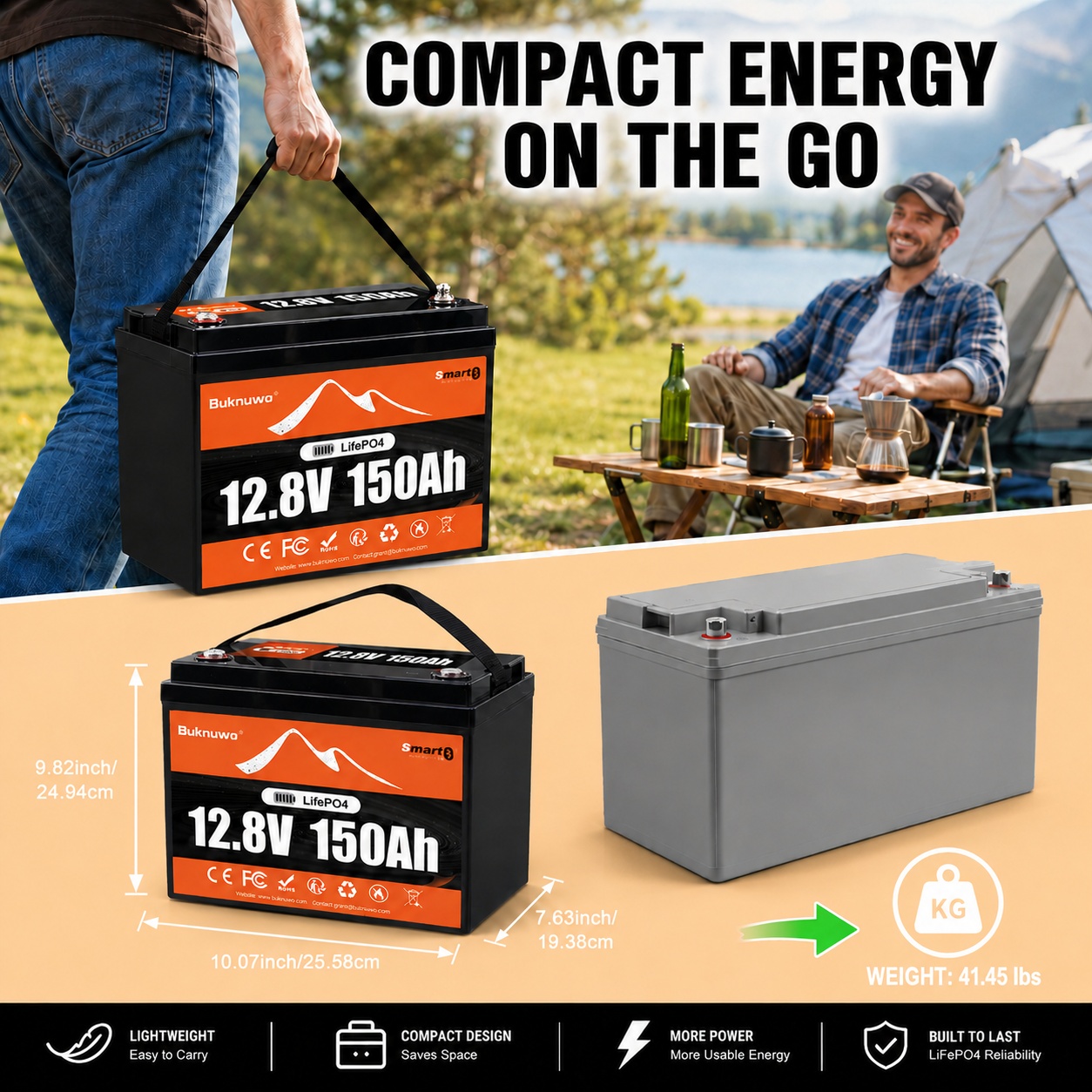 Buknuwo Smart 12V/12.8V 150Ah  – Outdoor Power Supply 12V recenzja i cena