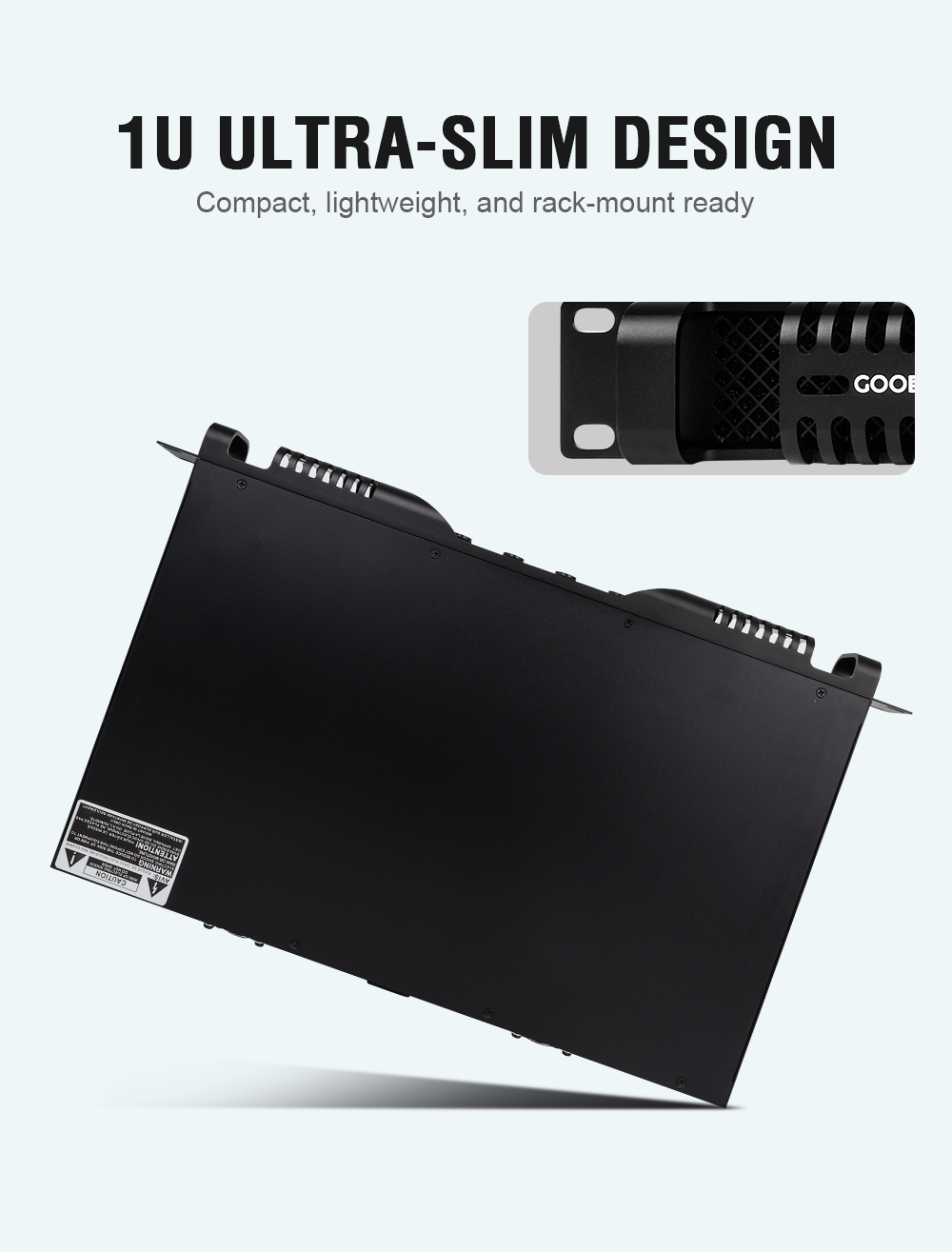 Gooermi DE2300 1U 4-kanałowy w – Outdoor Power Amplifier recenzja i cena